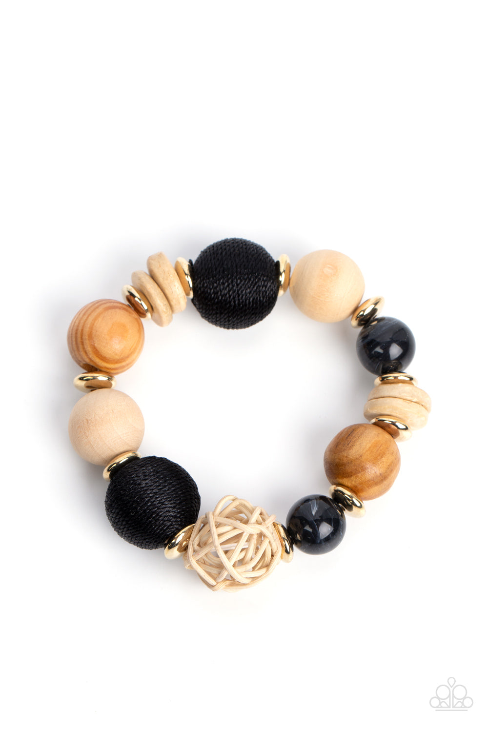 paparazzi-accessories-happily-homespun-black-bracelet