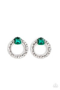 paparazzi-accessories-smoldering-scintillation-green-post earrings