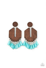 Load image into Gallery viewer, paparazzi-accessories-western-retreat-blue-post earrings
