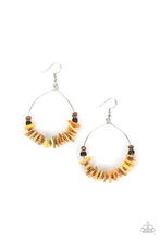Load image into Gallery viewer, paparazzi-accessories-hawaiian-kiss-yellow-earrings
