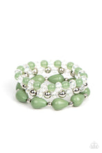 Load image into Gallery viewer, paparazzi-accessories-beachside-brunch-green-bracelet
