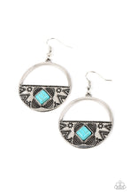 Load image into Gallery viewer, paparazzi-accessories-sandstone-prairie-blue-earrings
