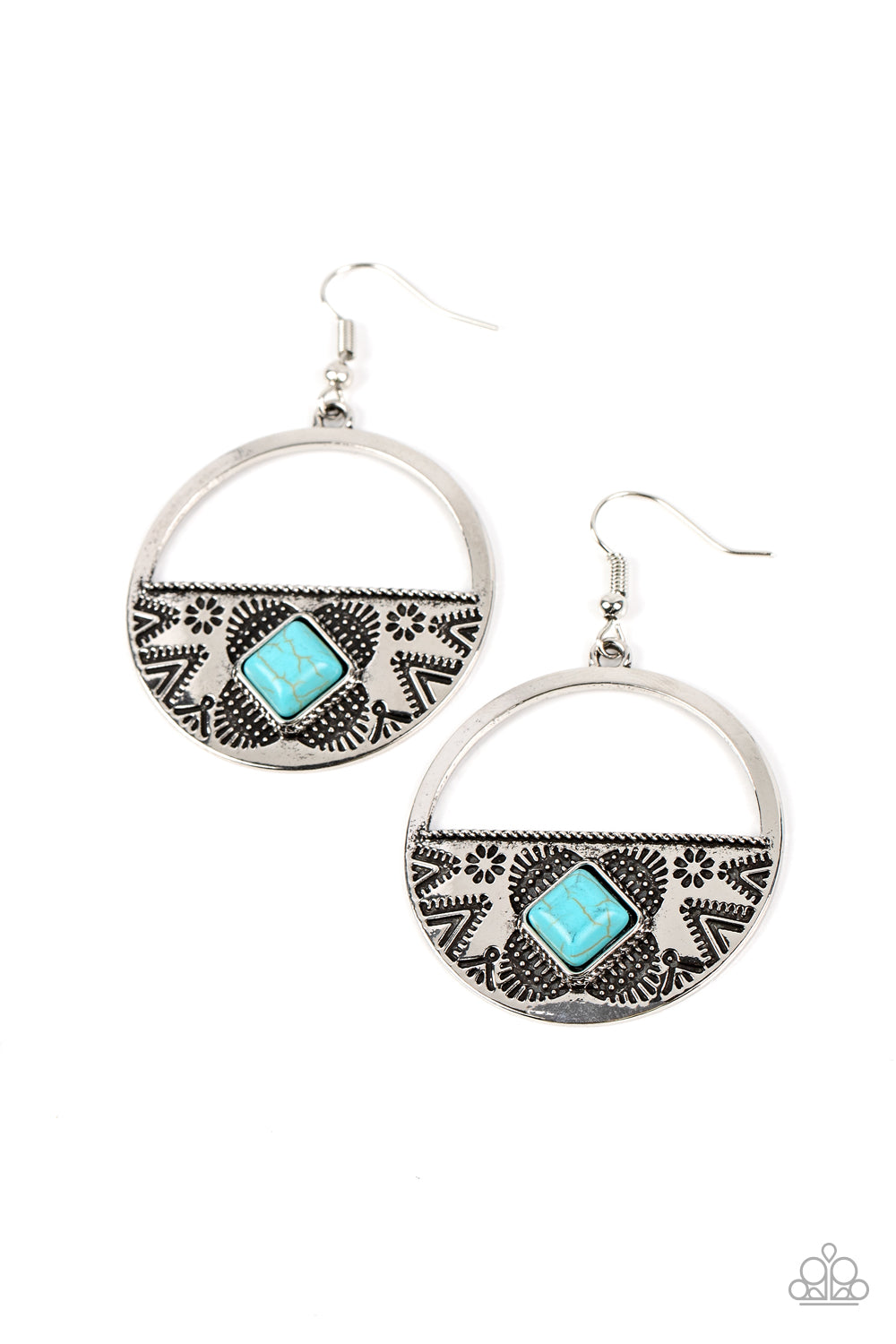 paparazzi-accessories-sandstone-prairie-blue-earrings