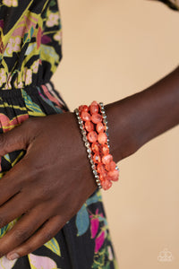 Seaside Siesta - Orange Bracelet - Paparazzi Jewelry