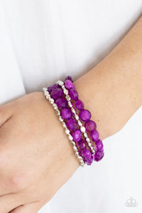 Seaside Siesta - Purple Bracelet - Paparazzi Jewelry