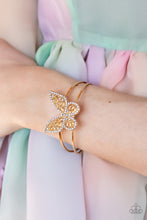 Load image into Gallery viewer, Butterfly Bella - Gold Bracelet - Paparazzi Jewelry
