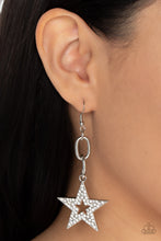 Load image into Gallery viewer, Cosmic Celebrity - White Earrings - Paparazzi Jewelry
