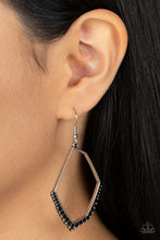 Load image into Gallery viewer, Bent on Success - Black Earrings - Paparazzi Jewelry
