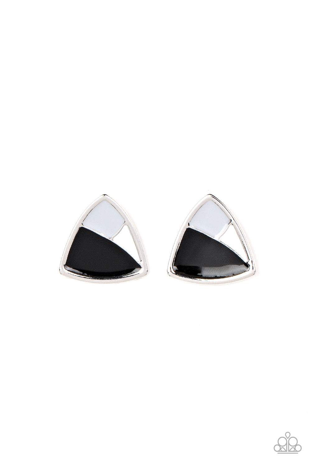 paparazzi-accessories-kaleidoscopic-collision-black-post earrings