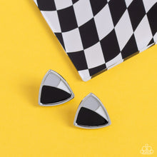 Load image into Gallery viewer, Kaleidoscopic Collision - Black Post Earrings - Paparazzi Jewelry
