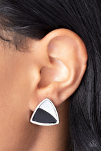 Load image into Gallery viewer, Kaleidoscopic Collision - Black Post Earrings - Paparazzi Jewelry
