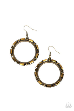 paparazzi-accessories-gritty-glow-brass-earrings