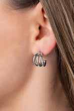 Load image into Gallery viewer, TRIPLE Down - Silver Earrings - Paparazzi Jewelry
