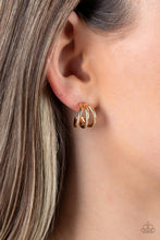 Load image into Gallery viewer, TRIPLE Down - Gold Earrings - Paparazzi Jewelry
