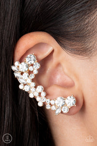 Astronomical Allure - Gold Post Earrings - Paparazzi Jewelry