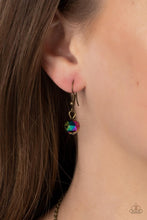Load image into Gallery viewer, Tasteful Teardrops - Brass Necklace - Paparazzi Jewelry
