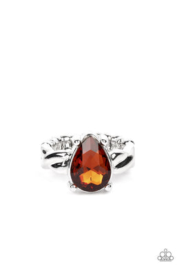 paparazzi-accessories-law-of-attraction-brown-ring
