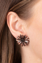 Load image into Gallery viewer, Daisy Dilemma - Copper Post Earrings - Paparazzi Jewelry
