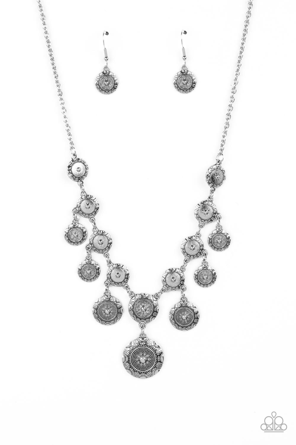 paparazzi-accessories-sahara-stars-silver-necklace