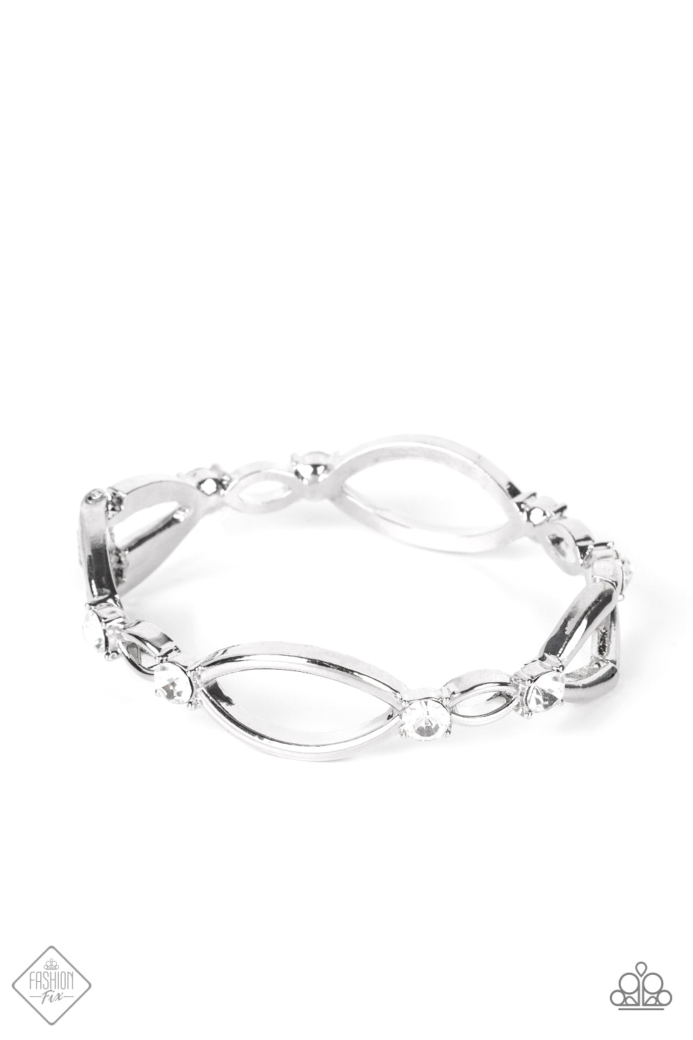 paparazzi-accessories-interwoven-illusion-white-bracelet