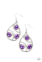 Load image into Gallery viewer, paparazzi-accessories-send-the-bright-message-purple-earrings
