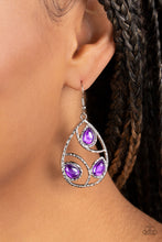 Load image into Gallery viewer, Send the BRIGHT Message - Purple Earrings - Paparazzi Jewelry
