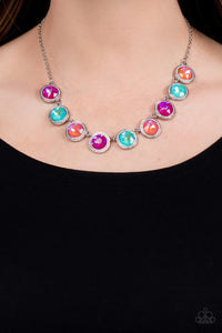 Queen of the Cosmos - Orange Necklace - Paparazzi Jewelry