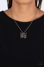 Load image into Gallery viewer, Gives Me Butterflies - Gold Necklace - Paparazzi Jewelry
