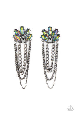 paparazzi-accessories-reach-for-the-skyscrapers-multi-post earrings