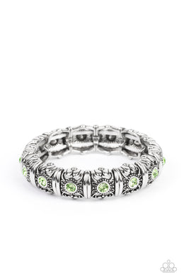 paparazzi-accessories-ageless-glow-green-bracelet