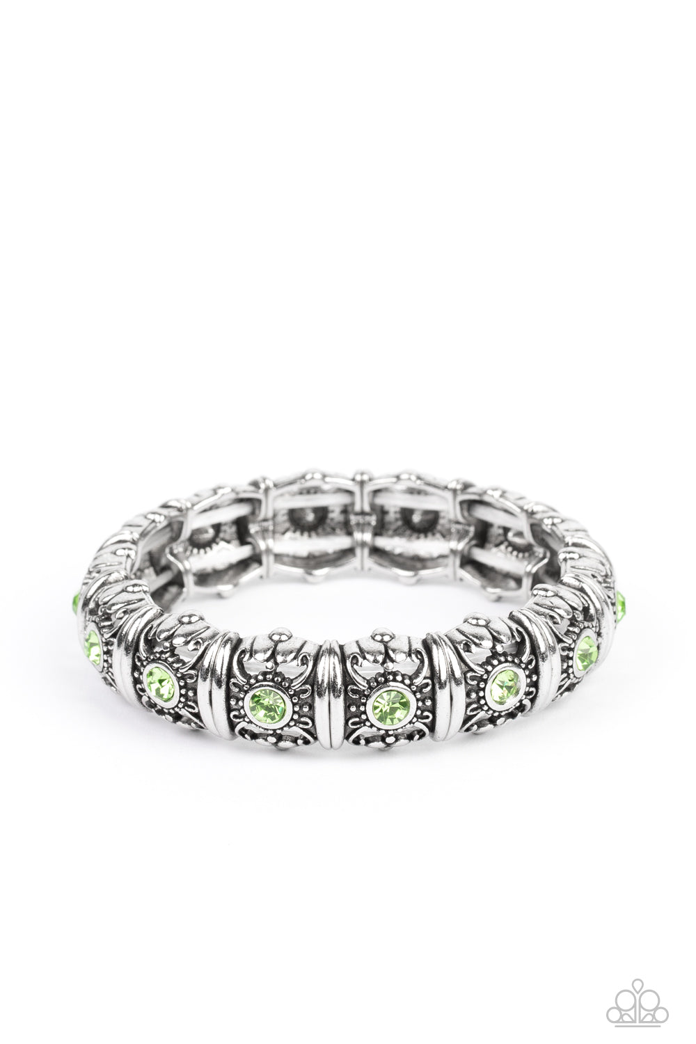 paparazzi-accessories-ageless-glow-green-bracelet