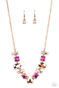 paparazzi-accessories-interstellar-ice-copper-necklace