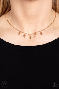 Say My Name - Gold Necklace - Paparazzi Jewelry