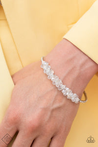 BAUBLY Personality - White Bracelet - Paparazzi Jewelry