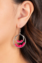 Load image into Gallery viewer, Bustling Beads - Pink Earrings - Paparazzi Jewelry
