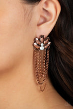 Load image into Gallery viewer, Reach for the SKYSCRAPERS - Copper Post Earrings - Paparazzi Jewelry
