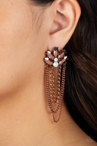 Reach for the SKYSCRAPERS - Copper Post Earrings - Paparazzi Jewelry