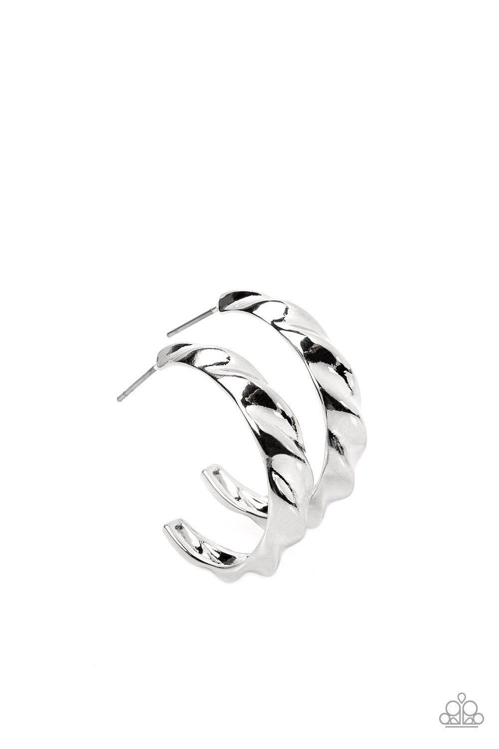 paparazzi-accessories-hoop-it-up-silver-earrings