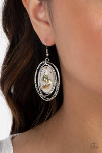 Ocean Floor Oracle - White Earrings - Paparazzi Jewelry