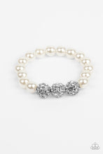 Load image into Gallery viewer, paparazzi-accessories-breathtaking-ball-white-bracelet
