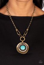 Load image into Gallery viewer, Badlands Treasure Hunt - Brass Necklace - Paparazzi Jewelry
