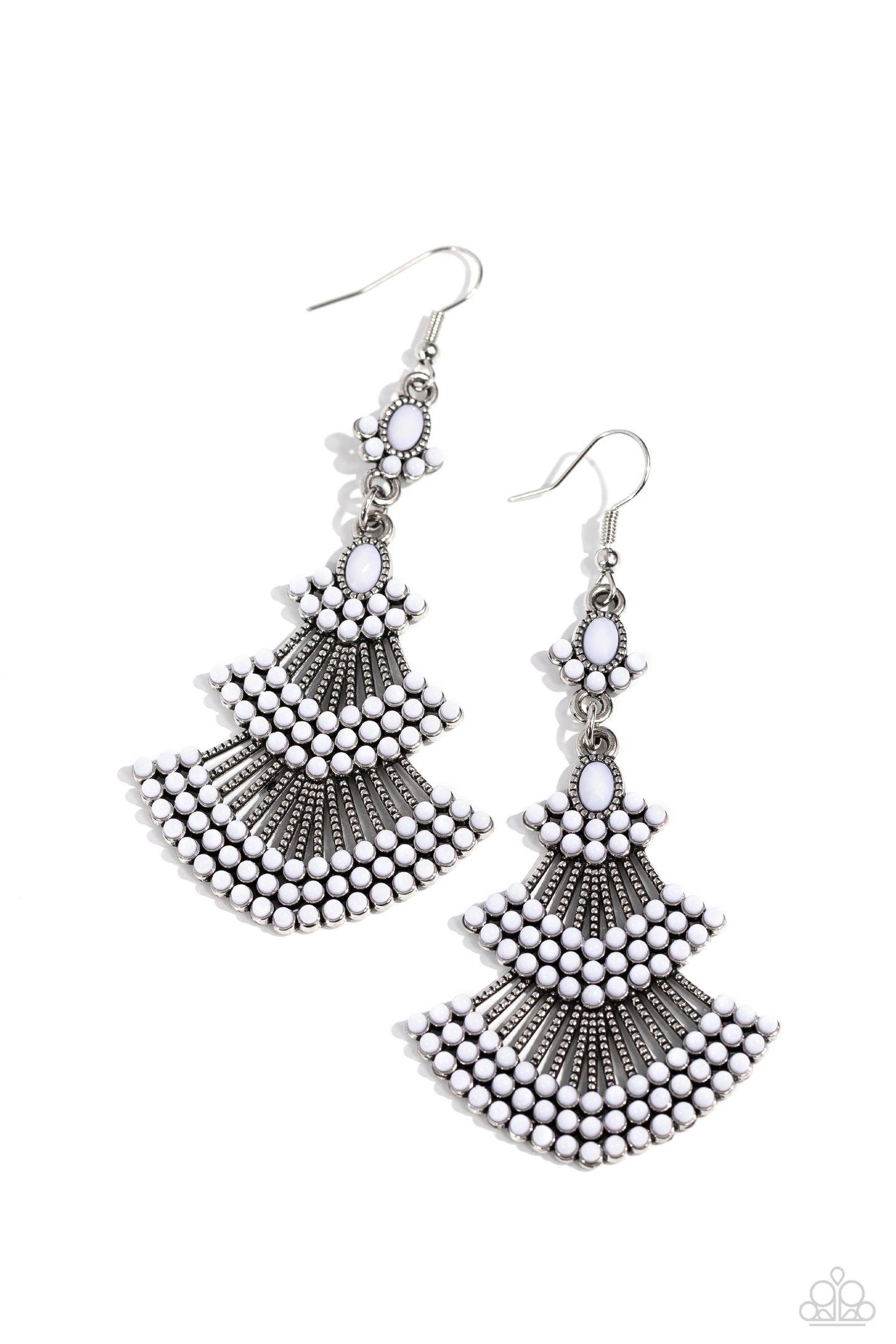 paparazzi-accessories-eastern-expression-white-earrings
