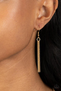 Cretian Crest - Gold Lanyard - Paparazzi Jewelry