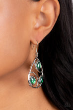 Load image into Gallery viewer, Send the BRIGHT Message - Green Earrings - Paparazzi Jewelry
