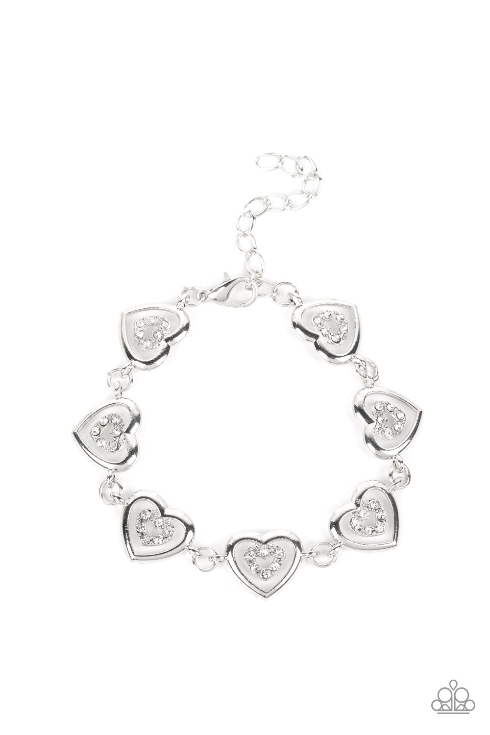 paparazzi-accessories-catching-feelings-white-bracelet
