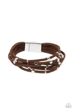 paparazzi-accessories-clustered-constellations-brown-bracelet