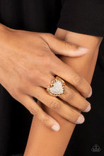Load image into Gallery viewer, Romantic Escape - Gold Ring - Paparazzi Jewelry
