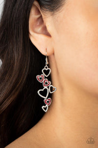 Sweetheart Serenade - Red Earrings - Paparazzi Jewelry