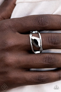 Sculpted Style - Silver Ring - Paparazzi Jewelry