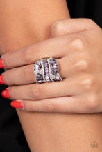 Load image into Gallery viewer, Six-Figure Flex - Purple Ring - Paparazzi Jewelry
